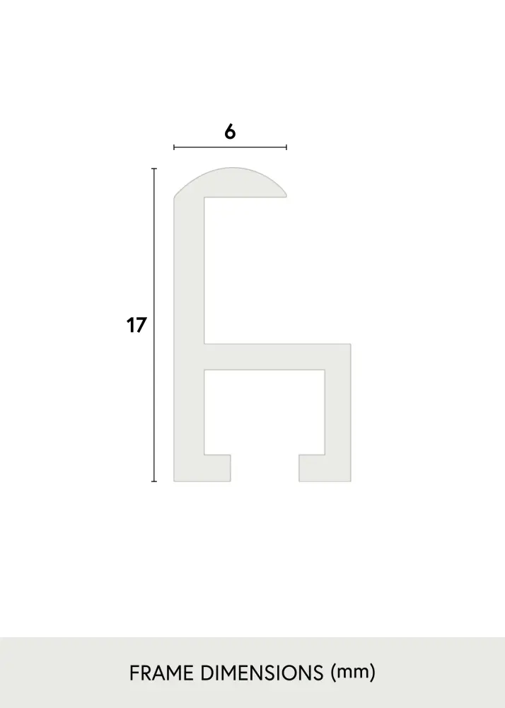 Ram med passepartou Frame Visby Black 70x100 cm - Picture Mount Black 59.4x84 cm (A1)