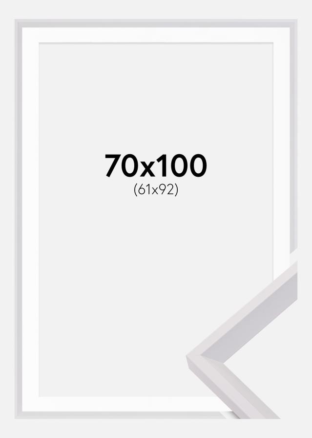 Ram med passepartou Frame Globe White 70x100 cm - Picture Mount White 62x93 cm