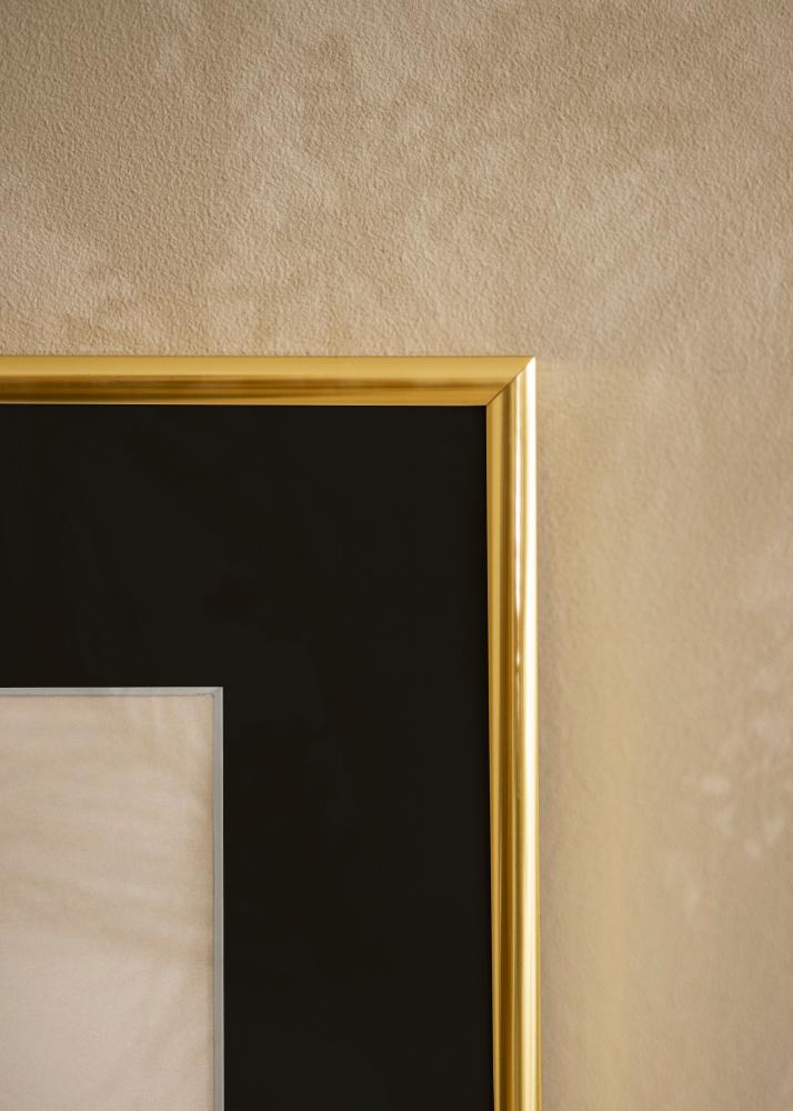 Ram med passepartou Frame Victoria Gold 30x40 cm - Picture Mount Black 20x28 cm