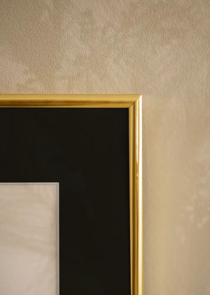 Ram med passepartou Frame Victoria Gold 40x50 cm - Picture Mount Black 30x40 cm