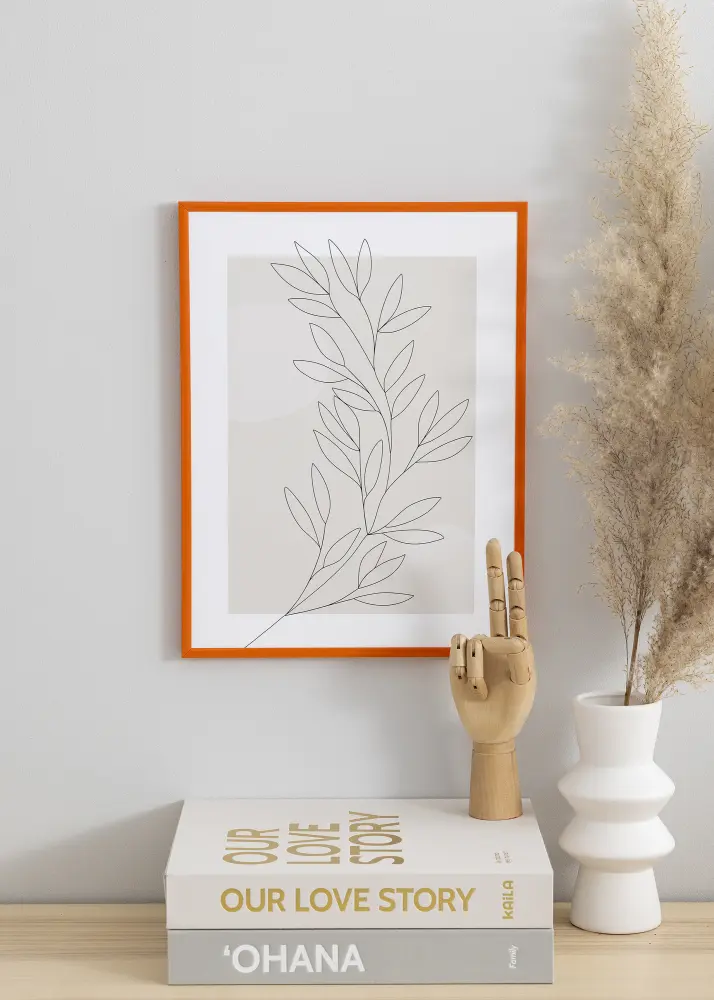 Ram med passepartou Frame New Lifestyle Orange 50x70 cm - Picture Mount Black 42x59.4 cm