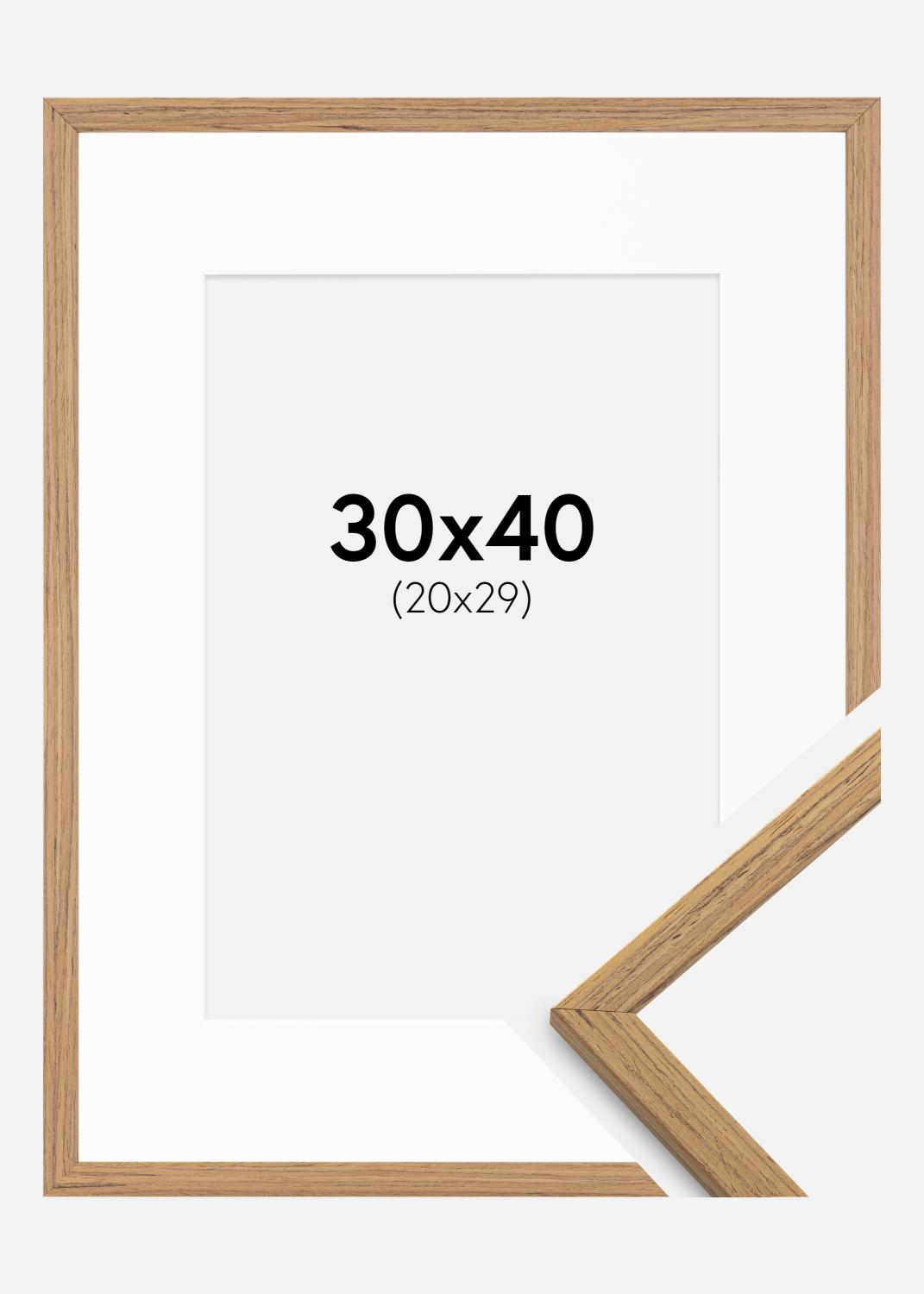 Product Image for Frame Edsbyn Teak 30x40 cm - Picture Mount White 21x30 cm