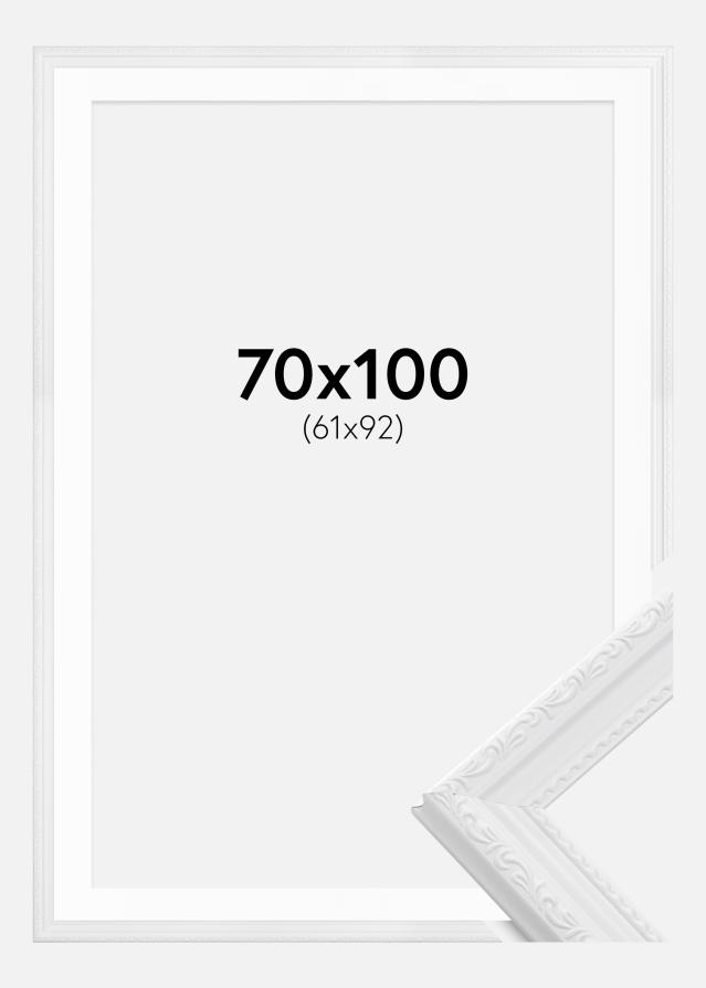 Ram med passepartou Frame Abisko White 70x100 cm - Picture Mount White 62x93 cm