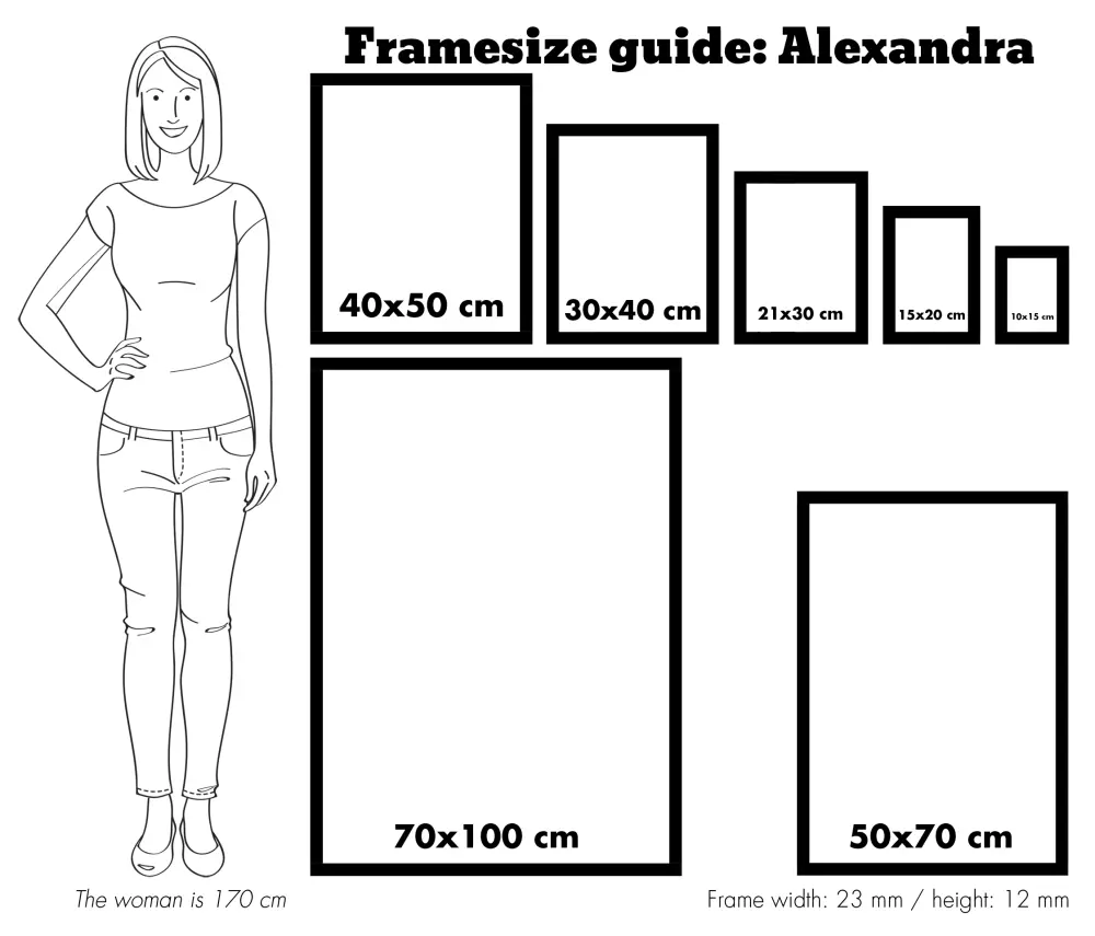 Estancia Frame Alexandra Acrylic Glass White 70x100 cm