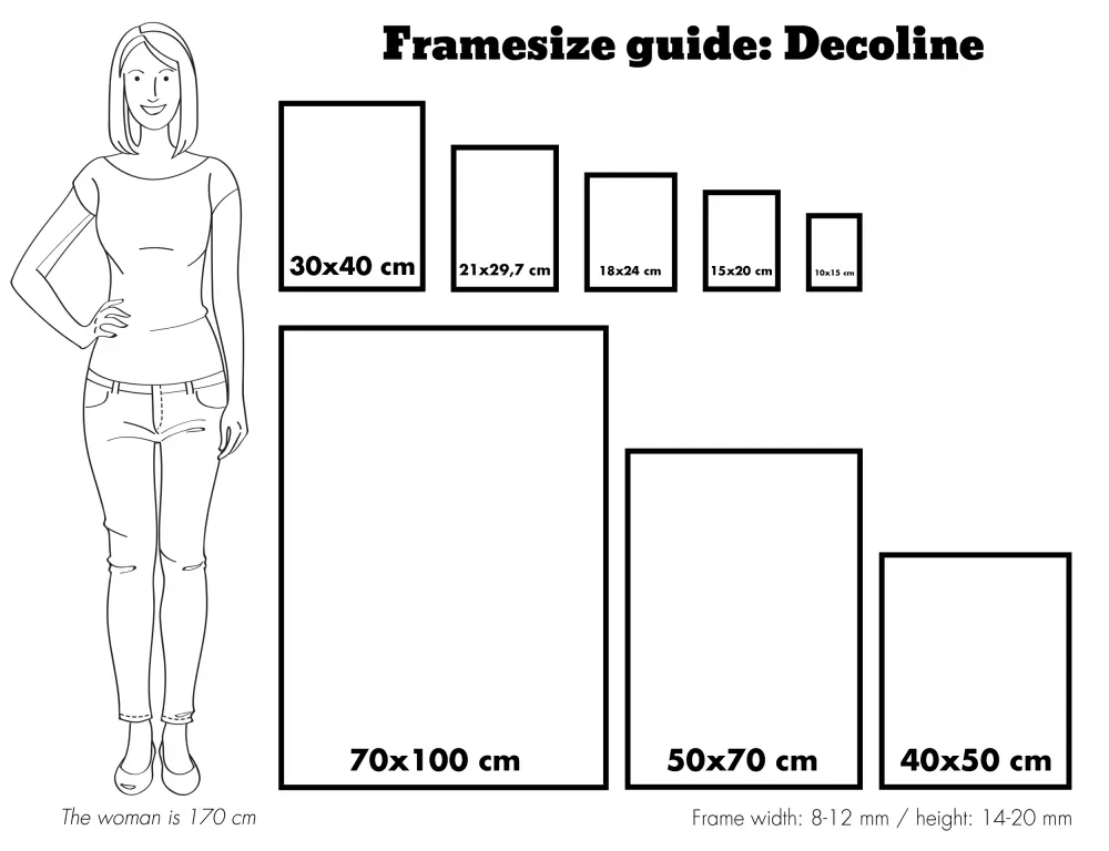 Artlink Frame Decoline Black 30x91 cm