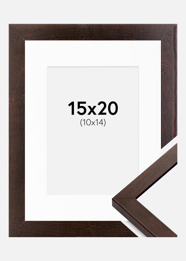 Ram med passepartou Frame Selection Walnut 15x20 cm - Picture Mount White 11x15 cm