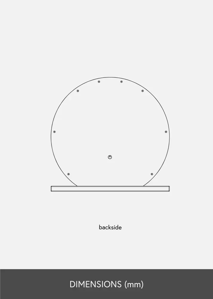 KAILA KAILA Make-up mirror V Black - 50x48 cm