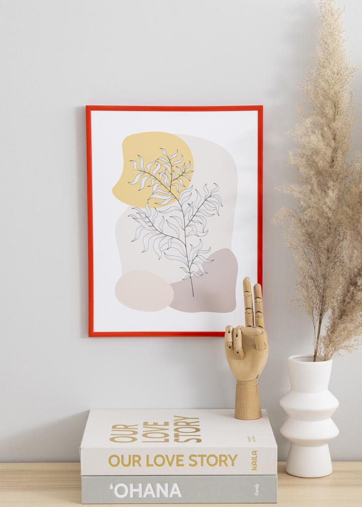 Ram med passepartou Frame New Lifestyle Pale Red 70x100 cm - Picture Mount Black 24x36 inches