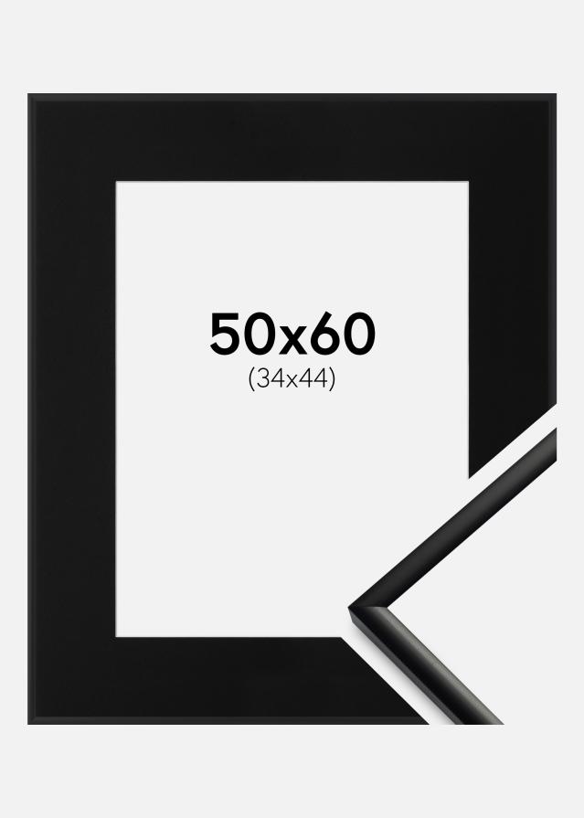 Ram med passepartou Frame New Lifestyle Matt Black 50x60 cm - Picture Mount Black 35x45 cm