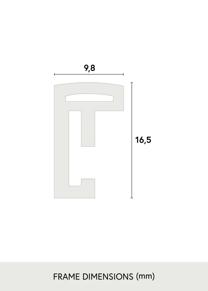 BGA Frame Scandi Acrylic glass Matt Black 40x80 cm