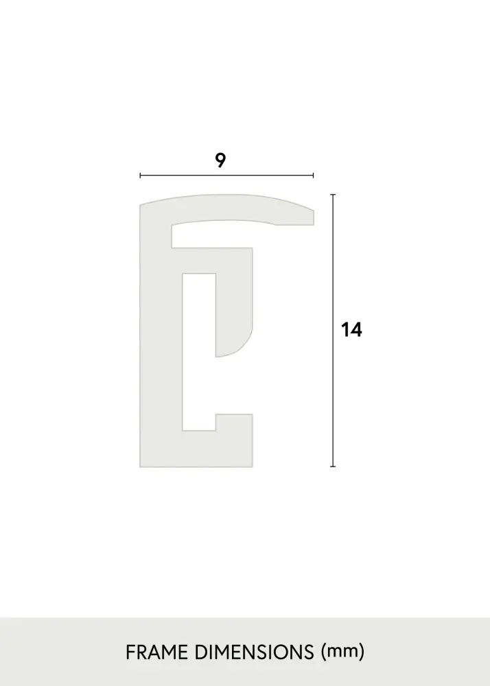 BGA Frame Scandi Acrylic glass Matt Black 21x29.7 cm (A4)