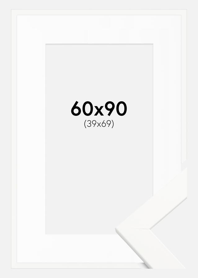 Ram med passepartou Frame Trendline White 60x90 cm - Picture Mount White 40x70 cm