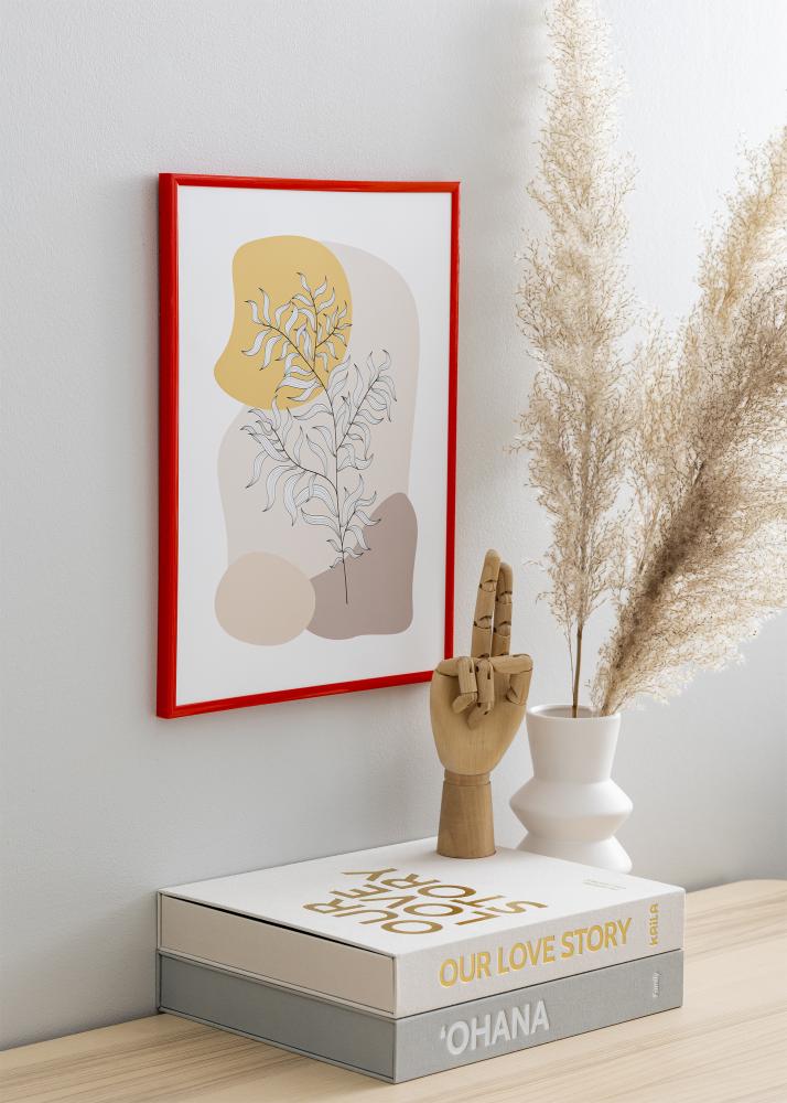 Ram med passepartou Frame New Lifestyle Pale Red 70x100 cm - Picture Mount Black 24x36 inches