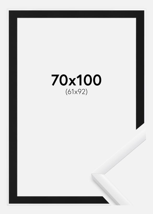 Ram med passepartou Frame New Lifestyle White 70x100 cm - Picture Mount Black 62x93 cm