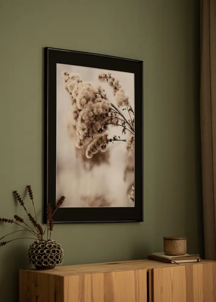 Ram med passepartou Frame Victoria Black 40x50 cm - Picture Mount Black 28x35 cm