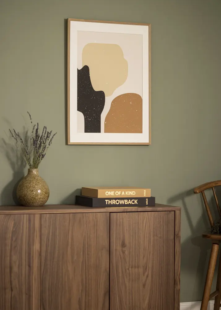 Ram med passepartou Frame Soul Oak Veneer 30x40 cm - Picture Mount White 21x29.7 cm (A4)