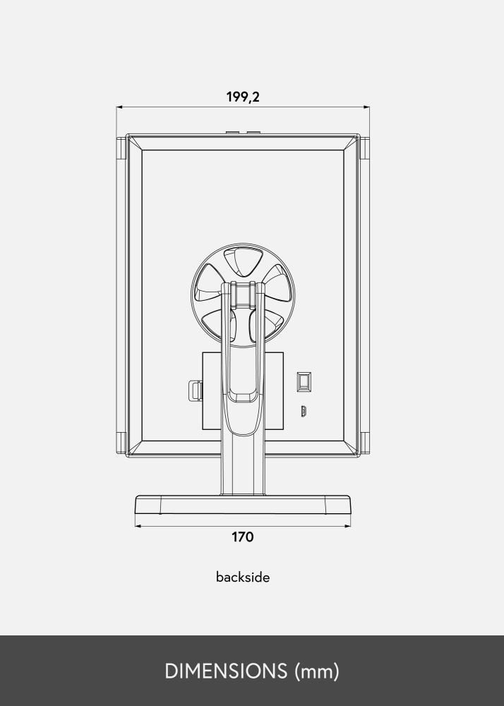 KAILA KAILA Make-up mirror Fold II Black - 38x25 cm