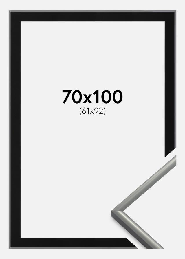 Ram med passepartou Frame New Lifestyle Light Grey 70x100 cm - Picture Mount Black 62x93 cm