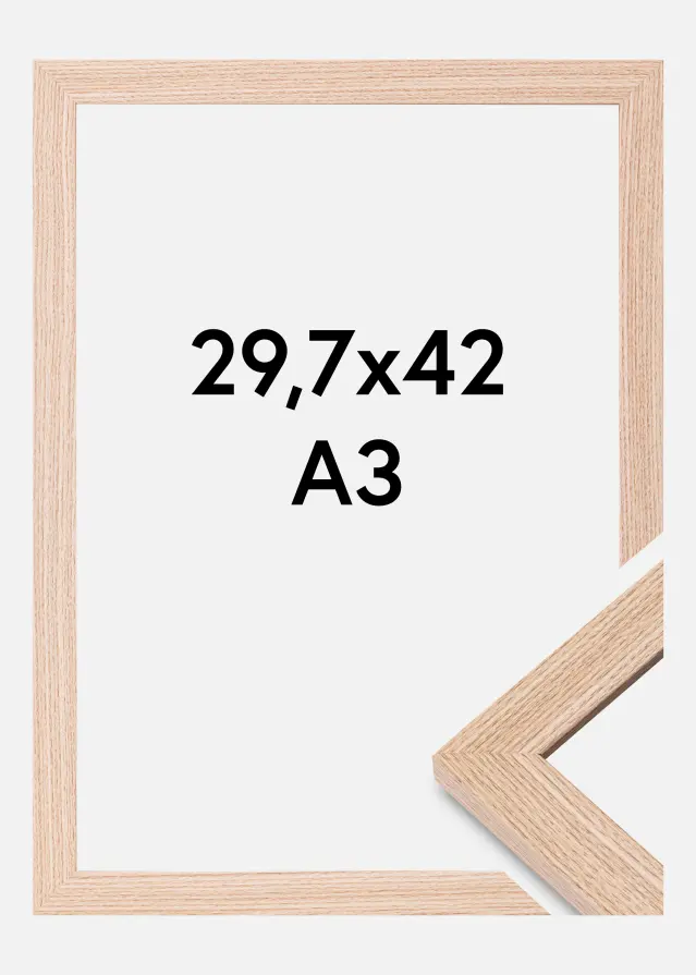 BGA Frame Deco Acrylic Glass Oak 29.7x42 cm (A3)