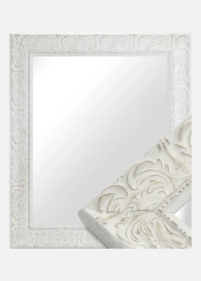 Ramverkstad Mirror Durham White - Custom Size