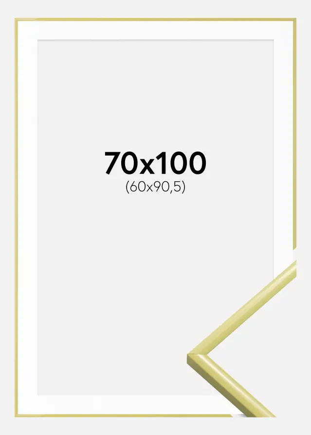 Ram med passepartou Frame New Lifestyle Pale Yellow 70x100 cm - Picture Mount White 61x91.5 cm