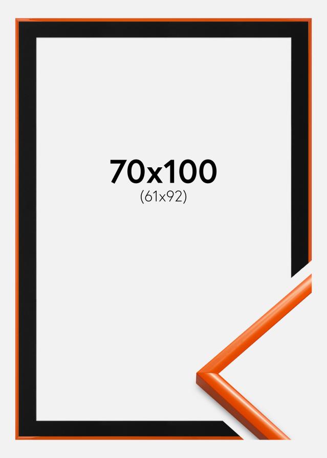 Ram med passepartou Frame New Lifestyle Orange 70x100 cm - Picture Mount Black 62x93 cm