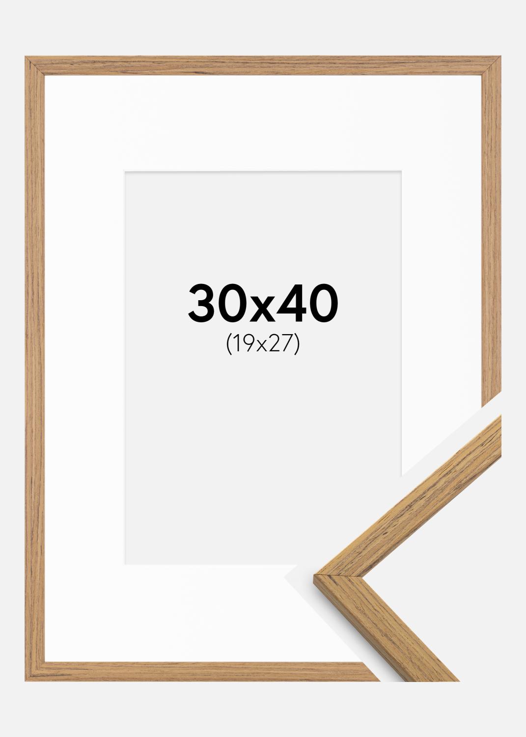 Product Image for Frame Edsbyn Teak 30x40 cm - Picture Mount White 20x28 cm