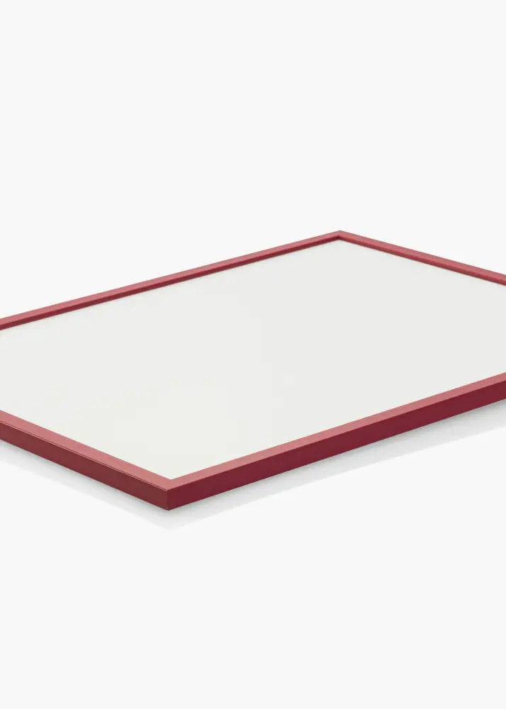 Ram med passepartou Frame Edsbyn Red 40x40 cm - Picture Mount White 32x32 cm