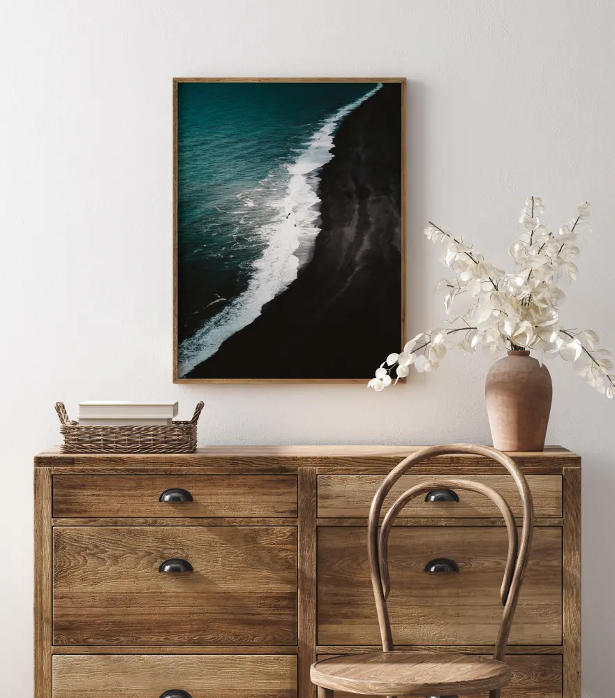 Bildverkstad Black Beach Poster