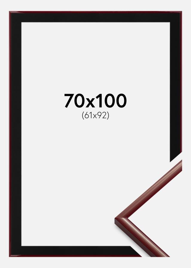 Ram med passepartou Frame New Lifestyle Dark Red 70x100 cm - Picture Mount Black 62x93 cm