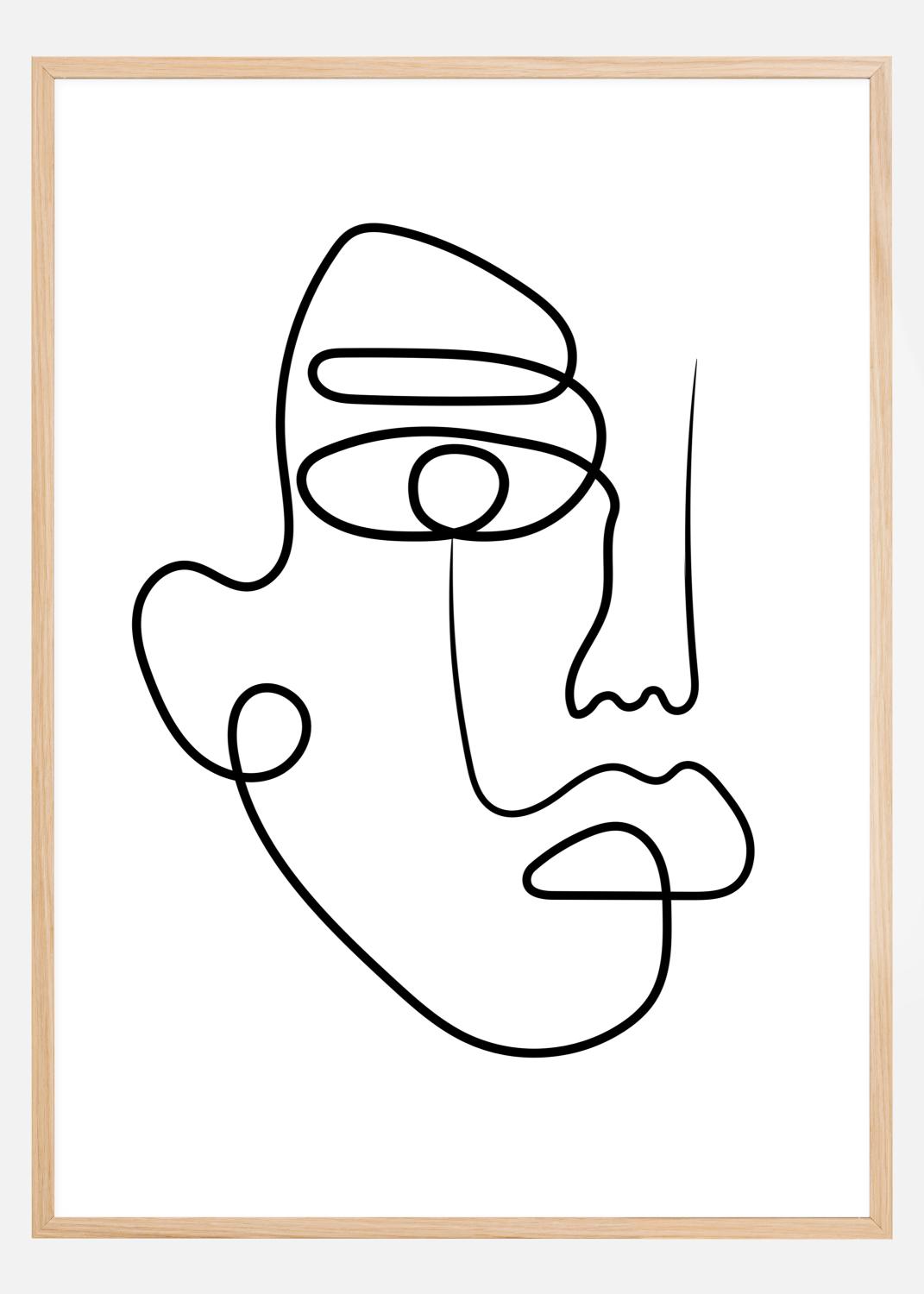Product Image for Face Line I Poster (21x29.7 cm (A4))