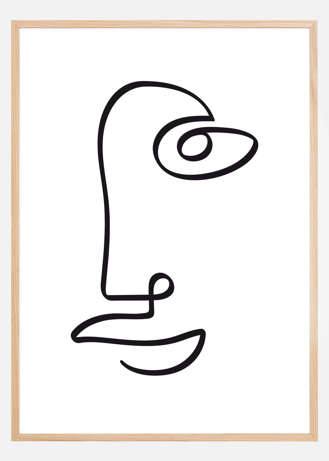 Product Image for Face Line II Poster (21x29.7 cm (A4))