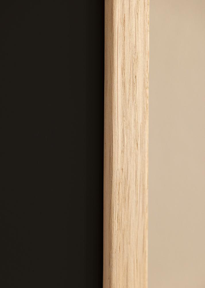 Ram med passepartou Frame Edsbyn Oak 40x60 cm - Picture Mount Black 30x50 cm