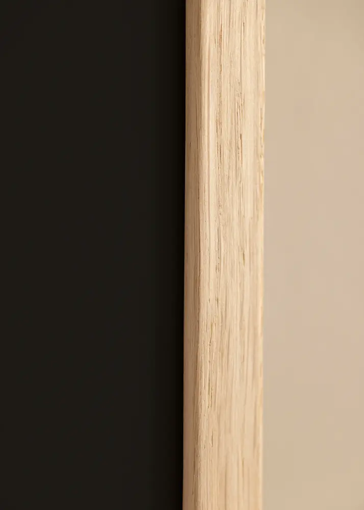 Ram med passepartou Frame Edsbyn Oak 30x40 cm - Picture Mount Black 21x30 cm