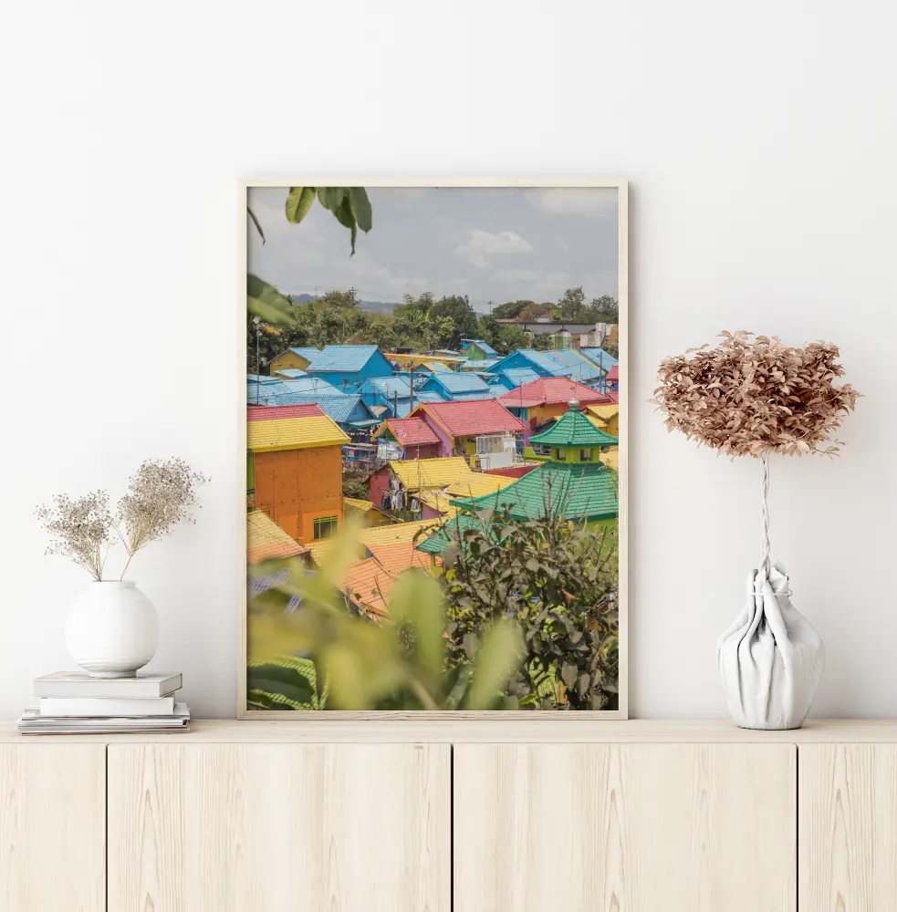 Bildverkstad Colorful Village Poster