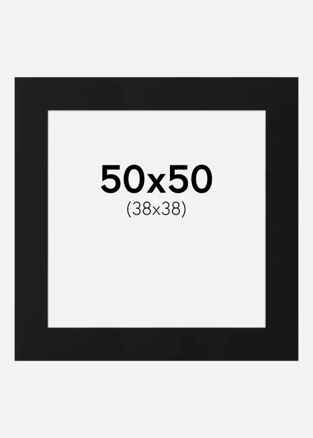 Artlink Mount Black Standard (White Core) 50x50 cm (38x38)
