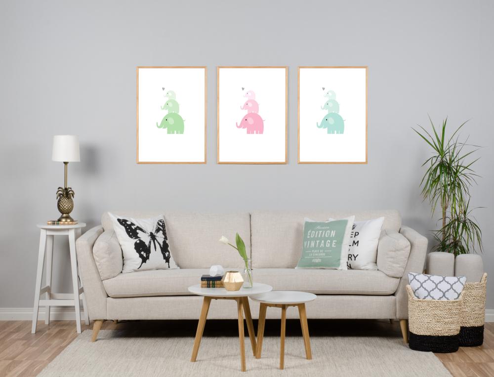 Bildverkstad Elephant Triss - Ice blue Poster