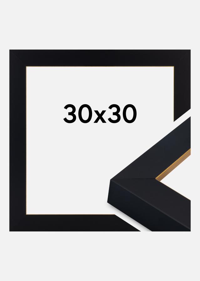 Jämtlands Ramfabrik Frame Sussex Acrylic Glass Black/Gold 30x30 cm