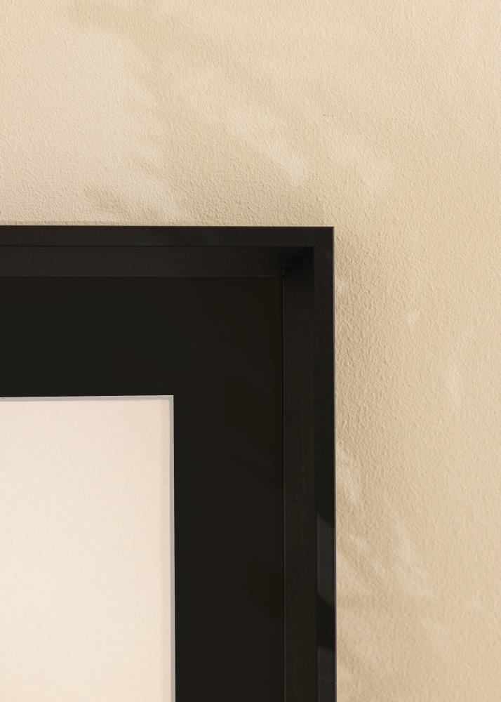 Ram med passepartou Frame Globe Black 24x30 cm - Picture Mount Black 7x9 inches