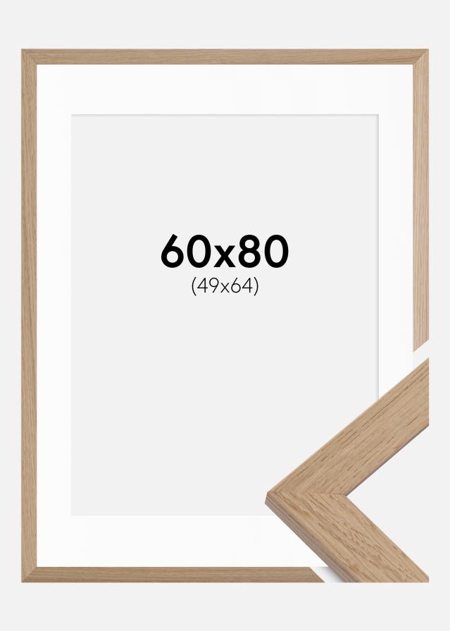Ram med passepartou Frame Trendline Oak 60x80 cm - Picture Mount White 50x65 cm