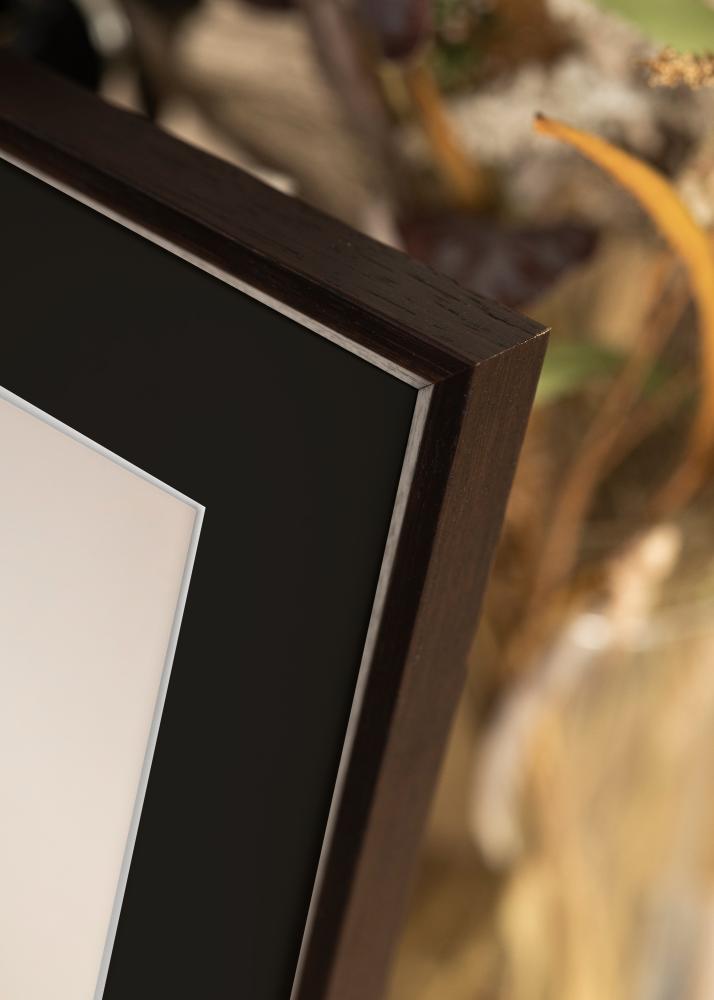 Ram med passepartou Frame Globe Espresso 40x100 cm - Picture Mount Black 30x91 cm