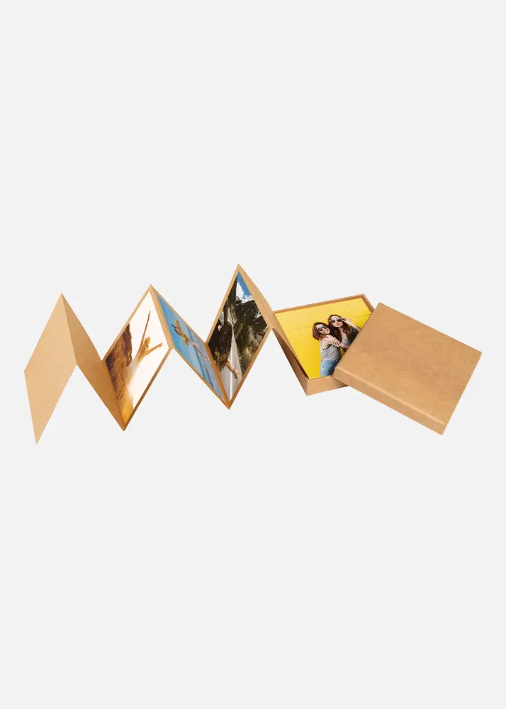 Walther PAC Leporello-Box Brown - 11 Pictures 10x10 cm