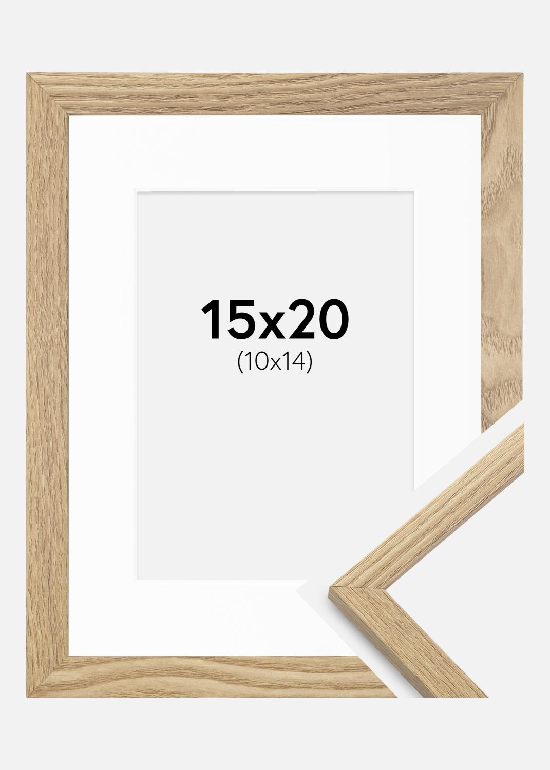 Product Image for Frame Trendy Oak 15x20 cm - Picture Mount White 11x15 cm