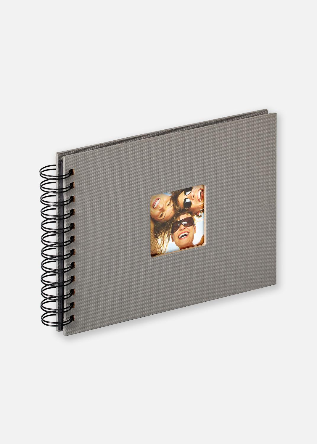 Product Image for Fun Spiral bound album Grey - 23x17 cm (40 Black pages / 20 sheets)