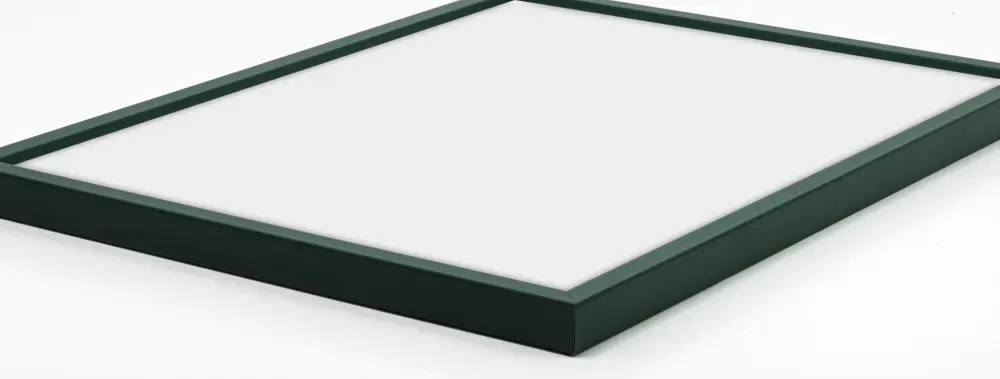 Ram med passepartou Frame E-Line Green 30x40 cm - Picture Mount Black 21x29.7 cm (A4)