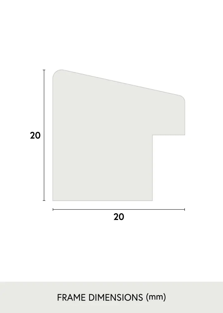 Ram med passepartou Frame Fiorito Dark Oak 30x40 cm - Picture Mount White 20x30 cm