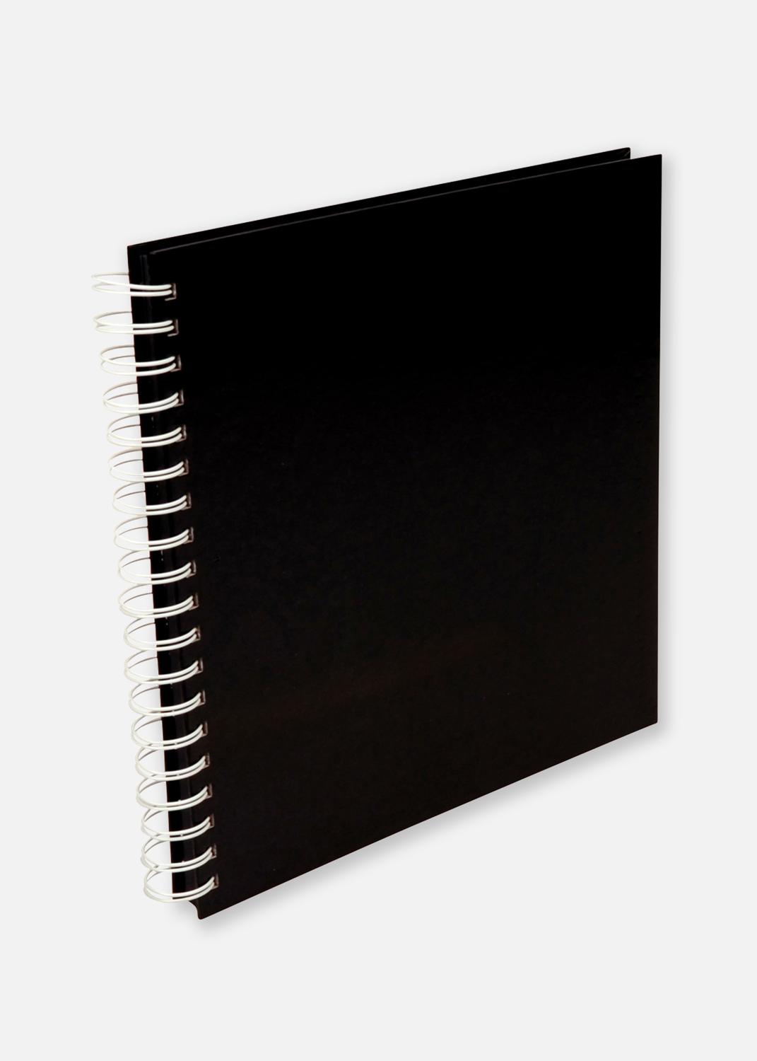 Product Image for Square Spiral bound photo album Black - 25x25 cm (80 Black pages / 40 sheets)
