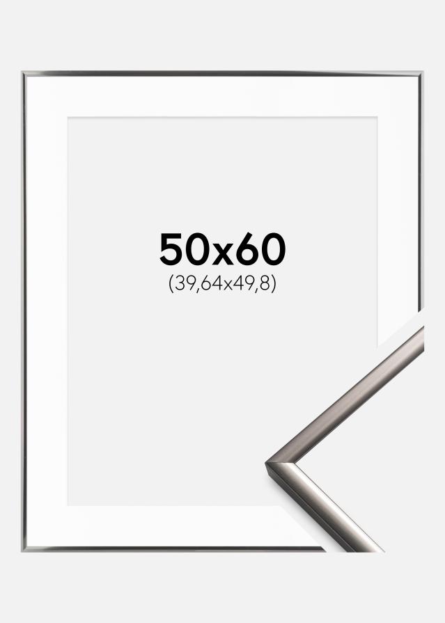 Ram med passepartou Frame New Lifestyle Steel 50x60 cm - Picture Mount White 16x20 inches