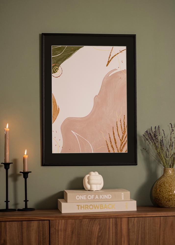 Ram med passepartou Frame Horndal Black 50x60 cm - Picture Mount Black 14x18 inches