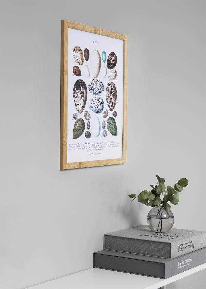 Ram med passepartou Frame Hoei Bamboo 70x100 cm - Picture Mount Black 61x91.5 cm